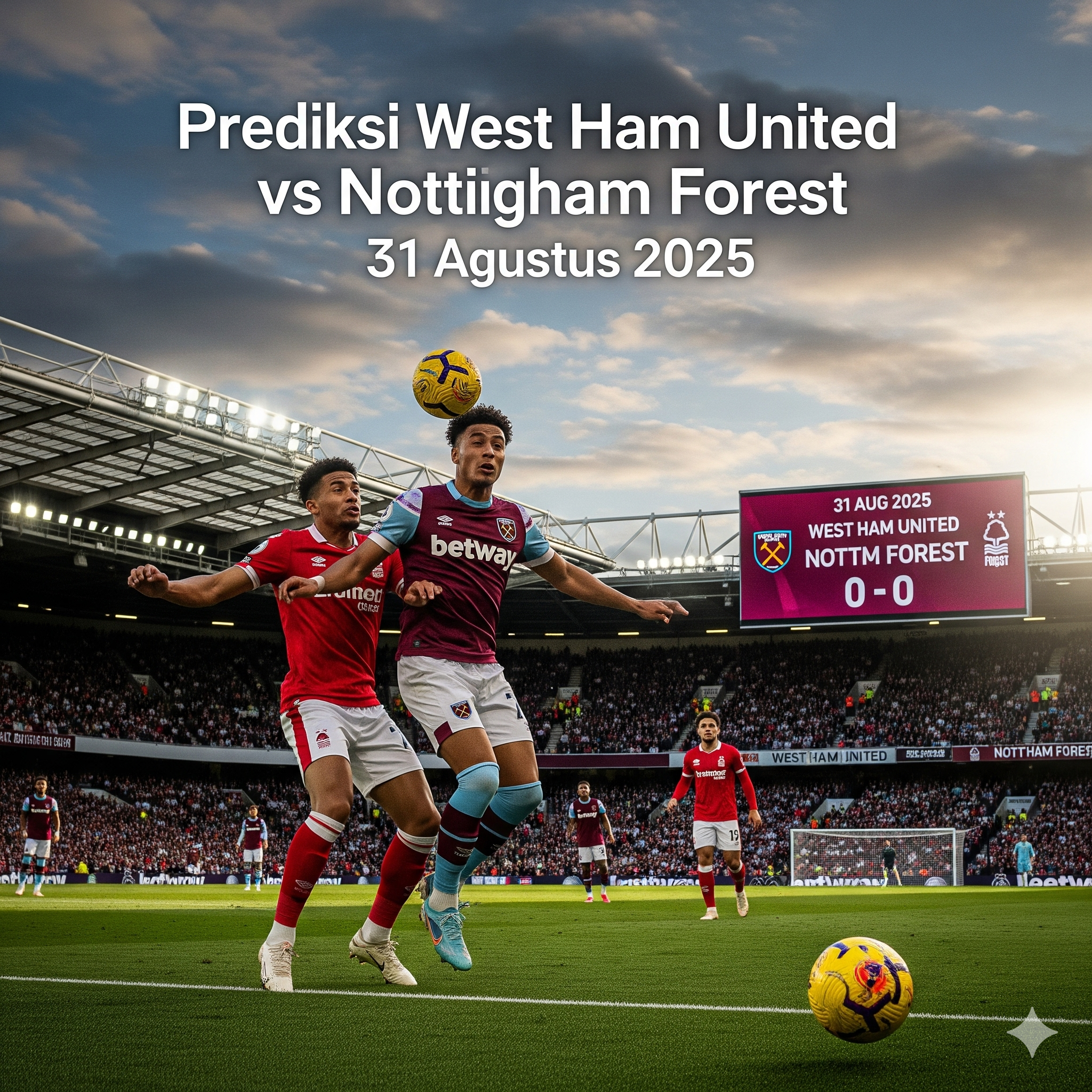 Prediksi West Ham United vs Nottingham Forest 31 Agustus 2025
